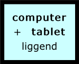  computer +   tablet liggend