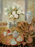 stilleven met rozen,  olieverf op doek