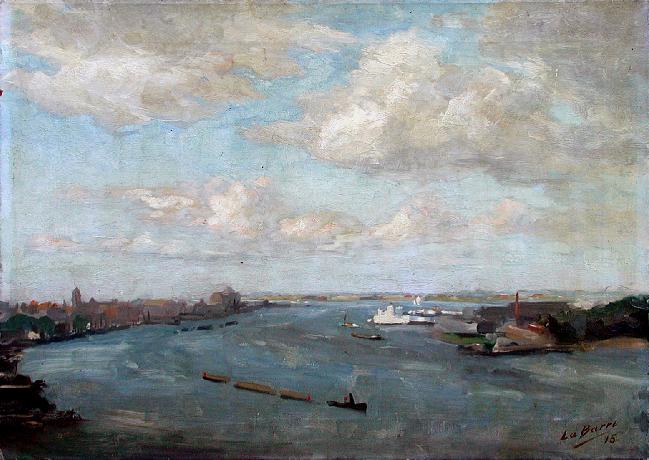 G. La Barre, Gezicht op het IJ, 1915